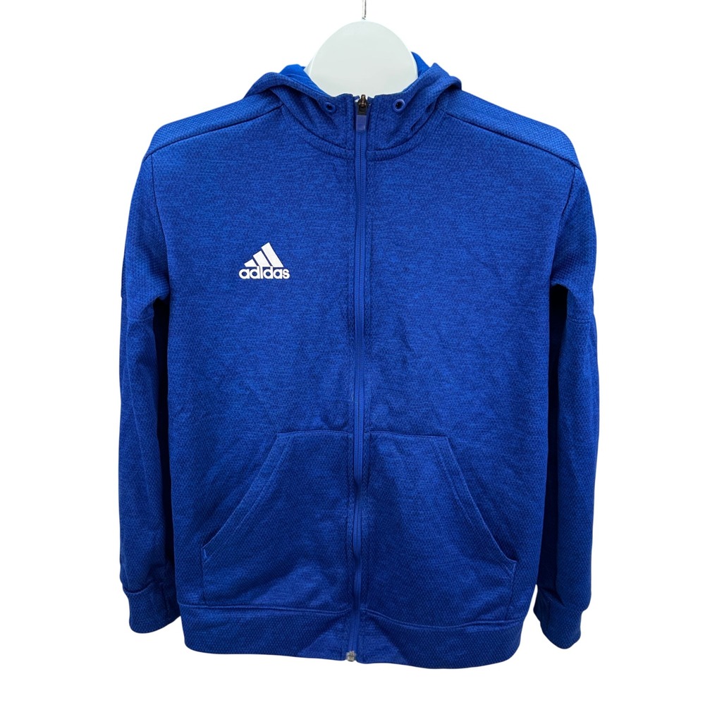 Adidas ClimaWarm Hoodie Full Zip Royal Blue Athletic Jacket Mens Medium M